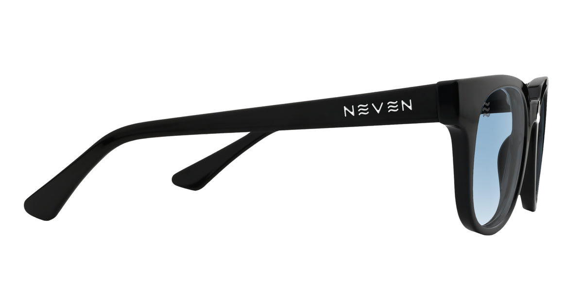 Ern black round polarized sunglasses from Neven Eyewear