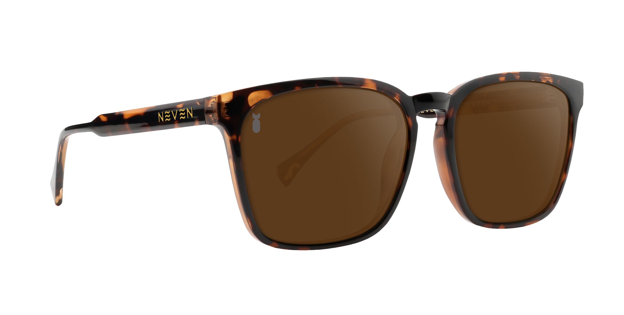 Chazz tortoiseshell sunglasses with brown polarized lenses.