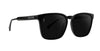 Rufus Black Rectangular Polarized Sunglasses with dark lenses.