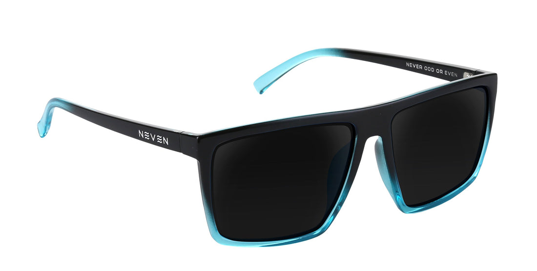 Arizona XL black rectangular prescription glasses from Neven Eyewear.