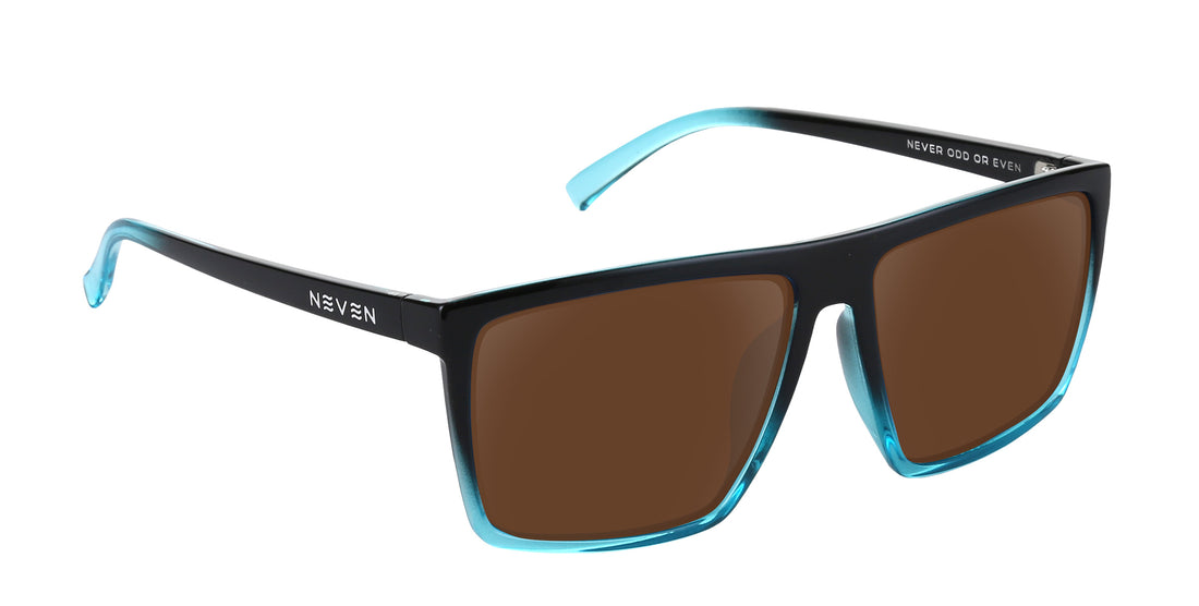 Arizona XL black rectangular prescription glasses from Neven Eyewear.