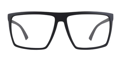 Black eyeglasses with 'Neven' branding on a white background
