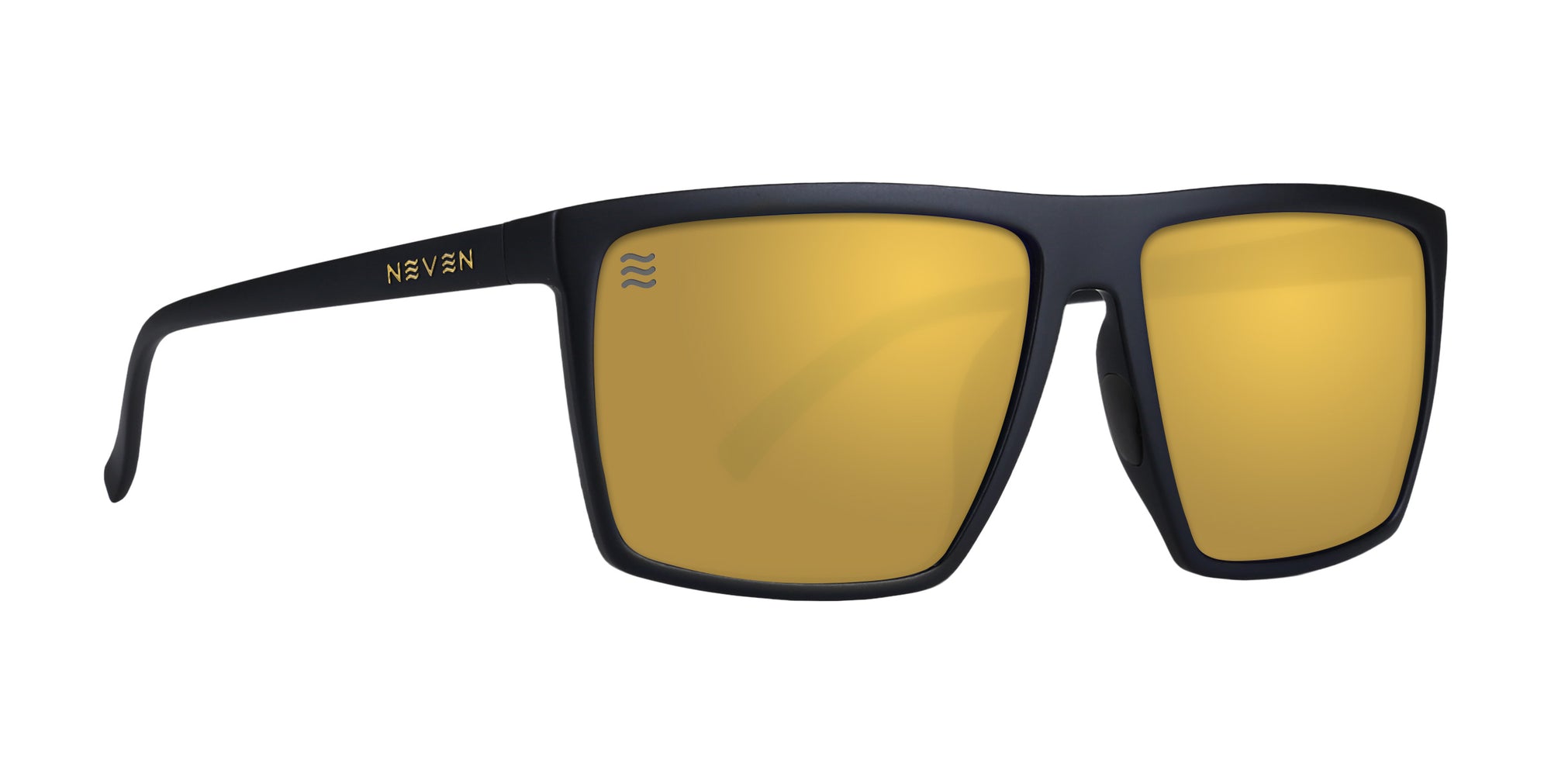 Norton XL black rectangular polarized sunglasses from Neven Eyewear.