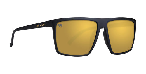 Norton XL black rectangular polarized sunglasses from Neven Eyewear.