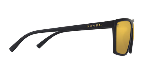 Norton XL black rectangular polarized sunglasses from Neven Eyewear.