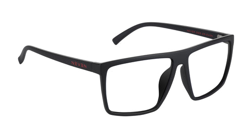 NEVER ODD OR EVEN Black Rectangular Prescription Glasses from Neven Eyewear.