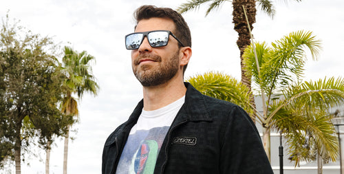 August Black Rectangular polarized sunglasses from Neven Eyewear.