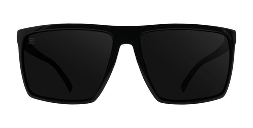 Black sunglasses with polarized lenses