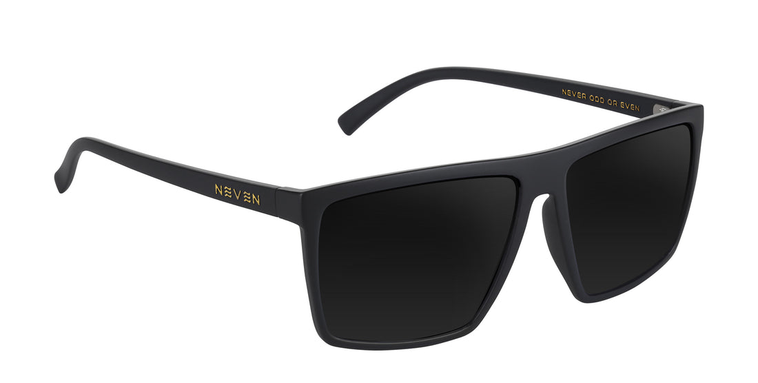 Norton Black Rectangular polarized sunglasses from Neven Eyewear.