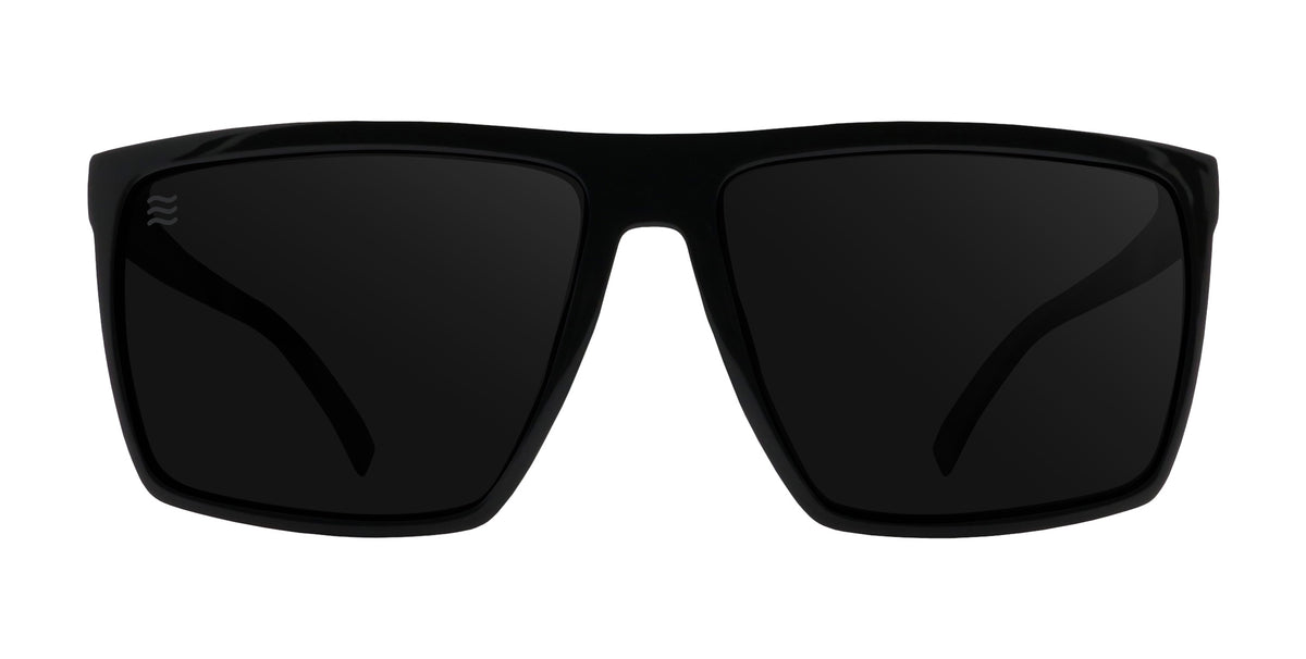 Pair Name: NYC XL Frame Shape: rectangular Formatted alt text: NYC XL Black rectangular polarized sunglasses from Neven Eyewear.