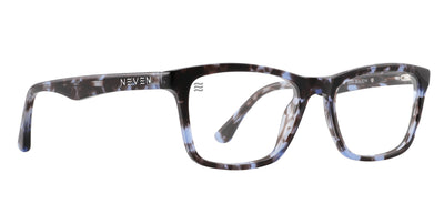 D.A.D.M. blue tortoiseshell rectangular prescription glasses from Neven Eyewear Pair name: D.A.D.M. Frame shape: rectangular.