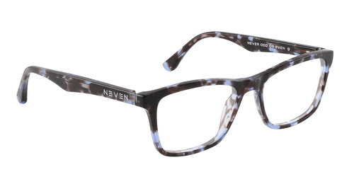 D.A.D.M. blue tortoiseshell rectangular prescription glasses from Neven Eyewear Pair name: D.A.D.M. Frame shape: rectangular.