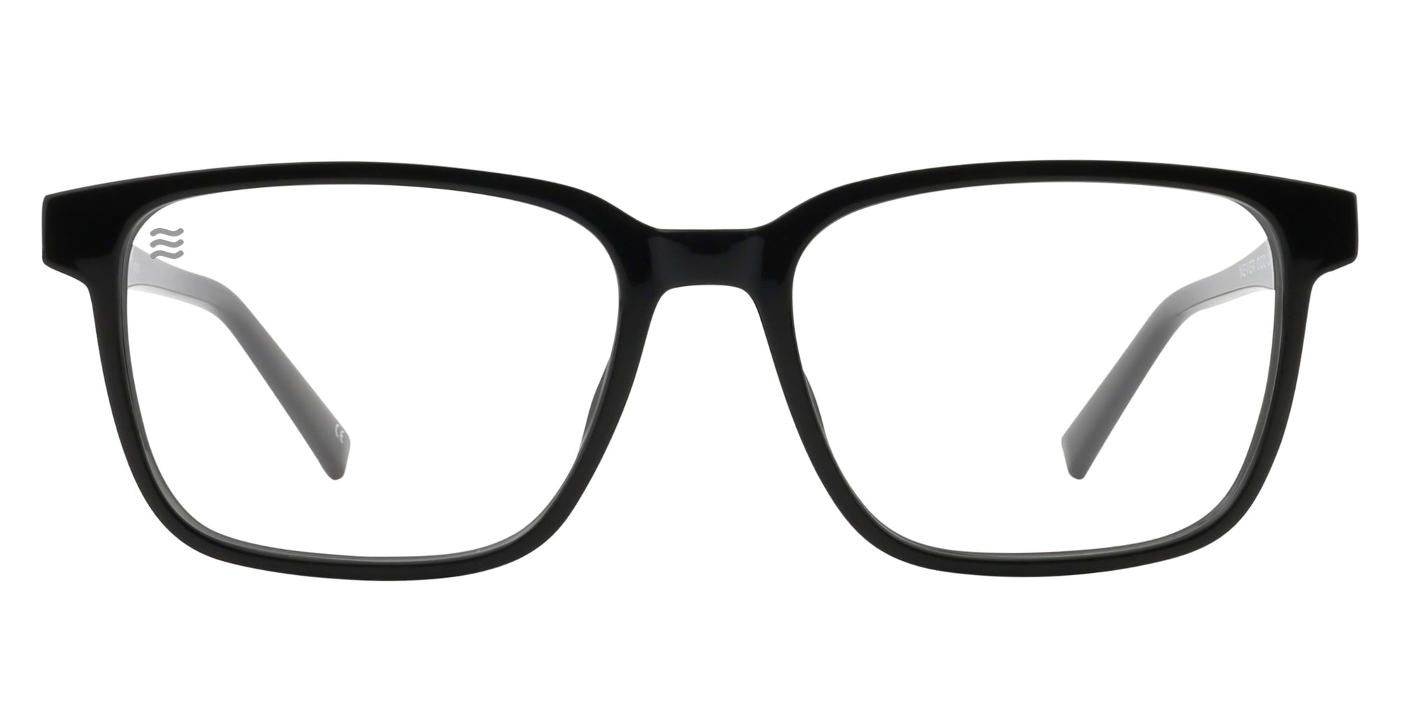 Viper XL glossy black rectangle prescription glasses from Neven Eyewear.