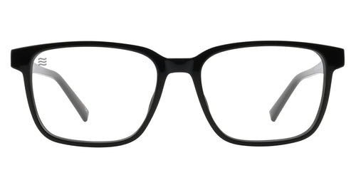 Viper XL glossy black rectangle prescription glasses from Neven Eyewear.