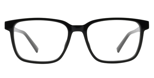Viper XL glossy black rectangle prescription glasses from Neven Eyewear.