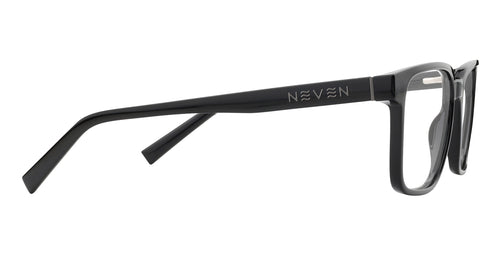 Viper XL glossy black rectangle prescription glasses from Neven Eyewear.