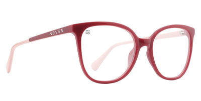 Lynne red cat-eye prescription glasses from Neven Eyewear.
