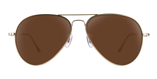 Goose Gold Aviators prescription glasses from Neven Eyewear.