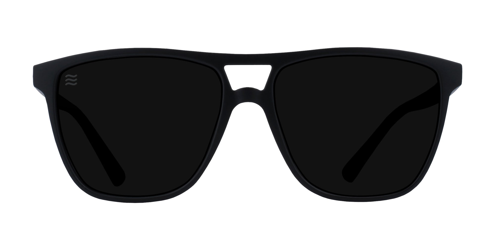 Abyss sunglasses with black frame and lenses