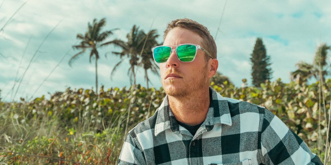 Hangar clear frame polarized sunglasses from Neven Eyewear.