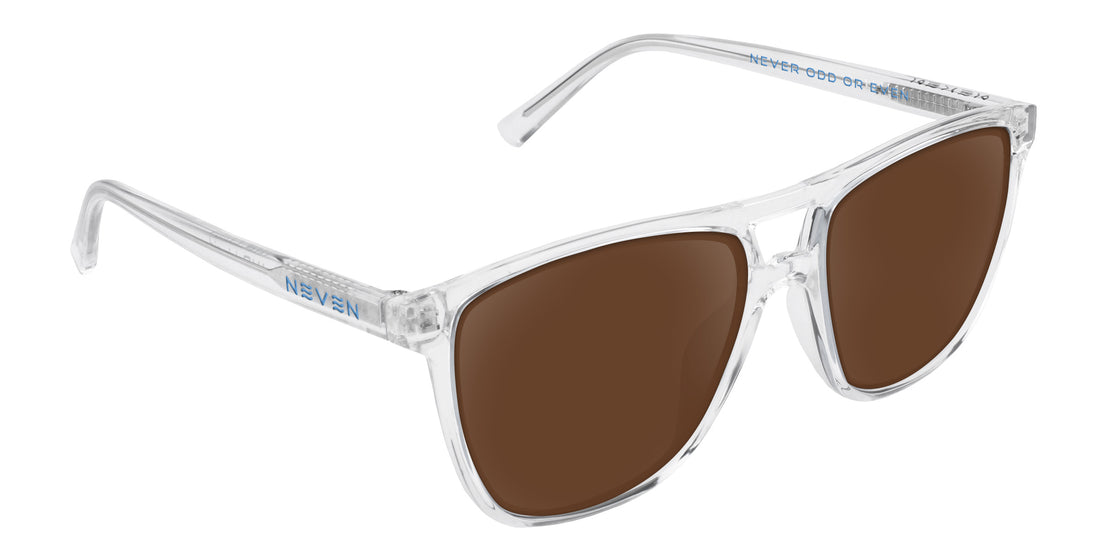 Lucid Clear Rectangular prescription glasses from Neven Eyewear.