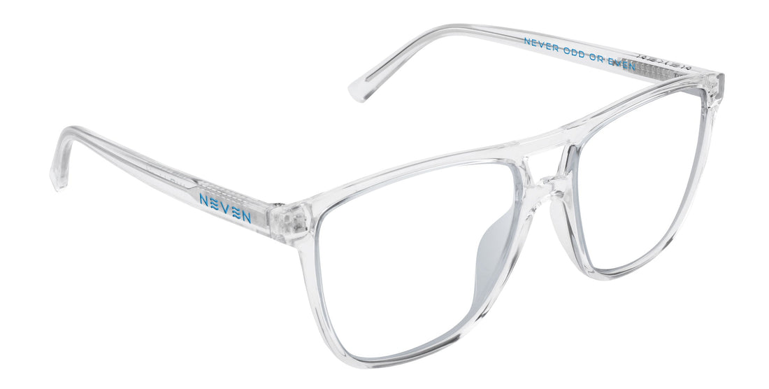 Lucid Clear Rectangular prescription glasses from Neven Eyewear.