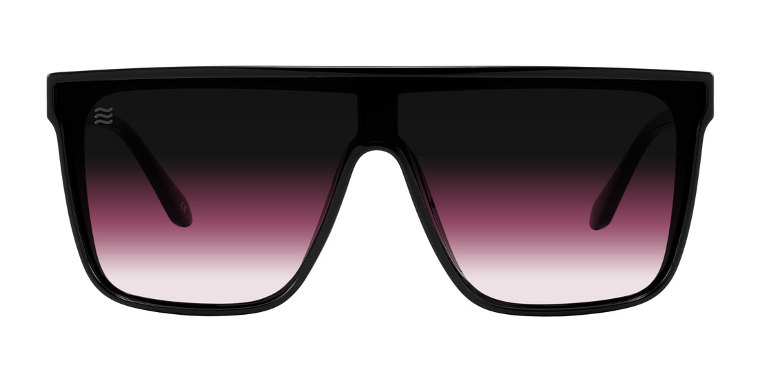 Seeing Red black oversized square polarized sunglasses from Neven Eyewear.