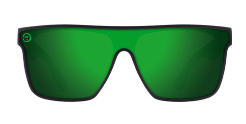 Lucky XL matte black shield polarized sunglasses from Neven Eyewear.