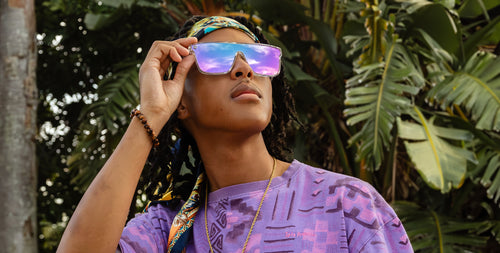 Fidelity clear rectangle polarized sunglasses from Neven Eyewear.