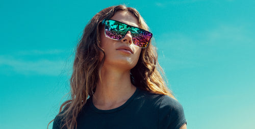 Nomads Black Wayfarer polarized sunglasses from Neven Eyewear.