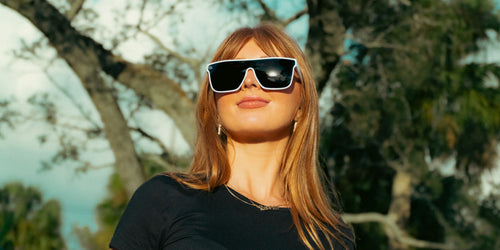 Permafrost White Rectangular polarized sunglasses from Neven Eyewear.