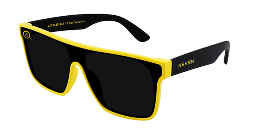 The Swarm black rectangular polarized sunglasses from Neven Eyewear.