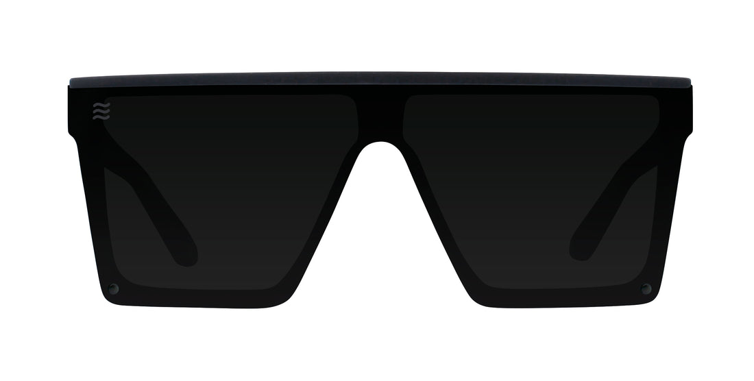 IWMSAN black angular polarized sunglasses with dark lenses.