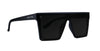 IWMSAN black angular polarized sunglasses with a matte finish.