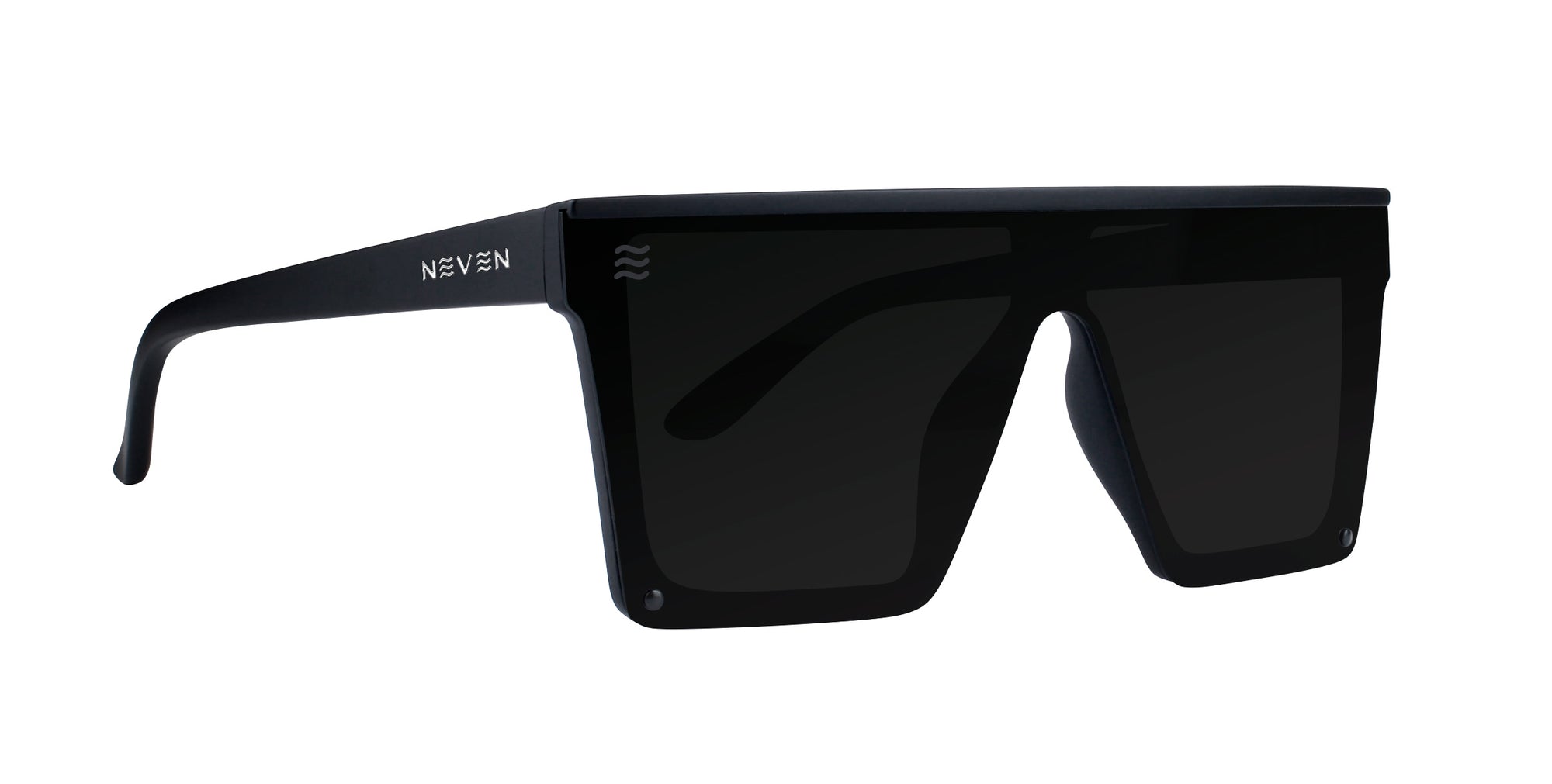 IWMSAN black angular polarized sunglasses with a matte finish.