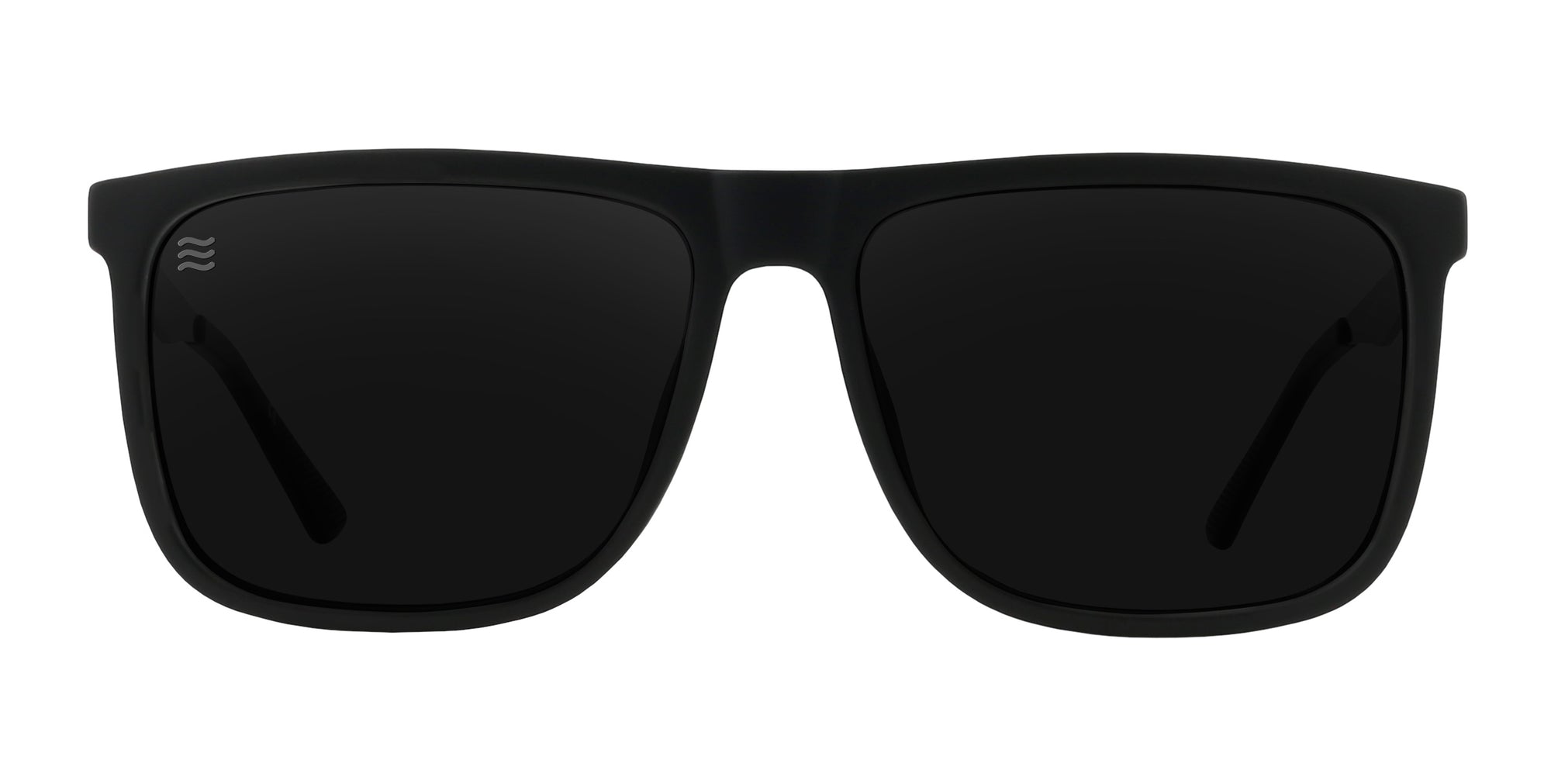 Blueprint sunglasses with a black frame and dark lenses.