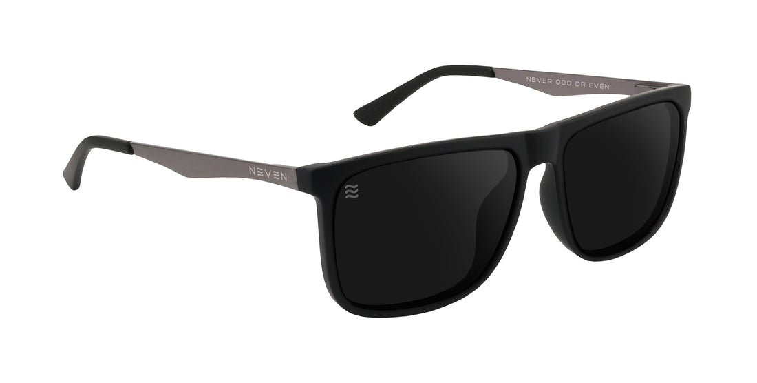 Blueprint Black rectangular polarized sunglasses from Neven Eyewear.