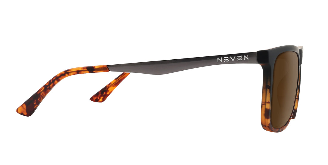 Repeater Black/tortoiseshell Rectangular prescription glasses from Neven Eyewear.