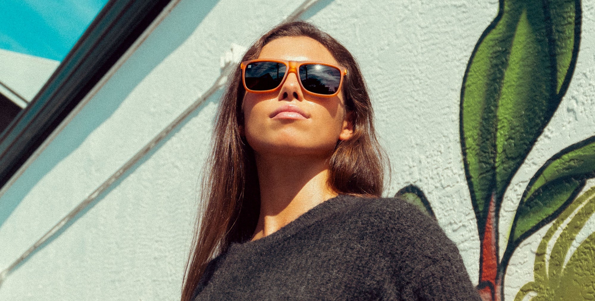 Suggestion Orange Rectangle polarized sunglasses from Neven Eyewear.