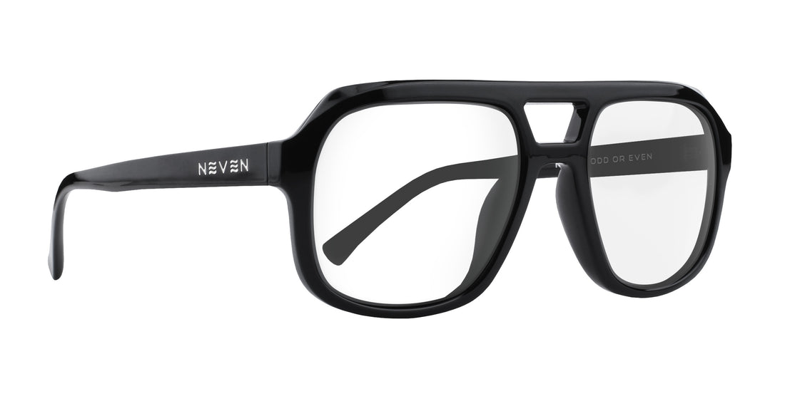 Black Cosmo sunglasses with clear lenses