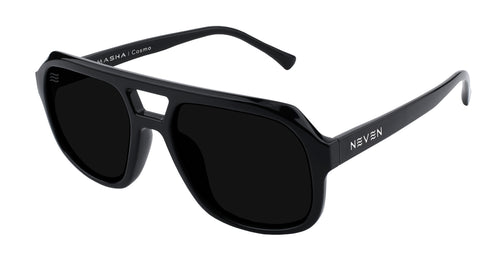 Cosmo black aviator polarized sunglasses from Neven Eyewear.