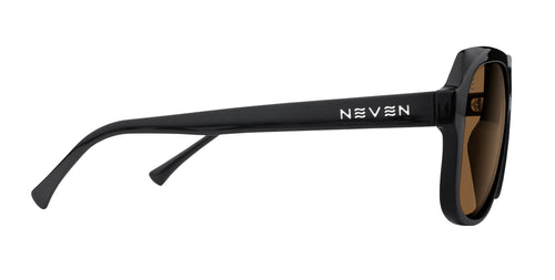 Gaia Black Rectangular polarized sunglasses from Neven Eyewear.