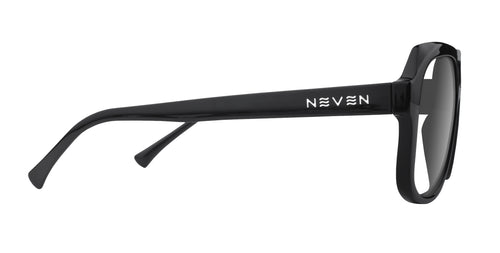 Gaia Black Geometric prescription glasses from Neven Eyewear.