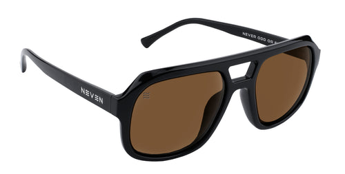 Gaia Black Rectangular polarized sunglasses from Neven Eyewear.