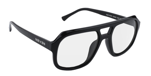 Gaia Black Geometric prescription glasses from Neven Eyewear.