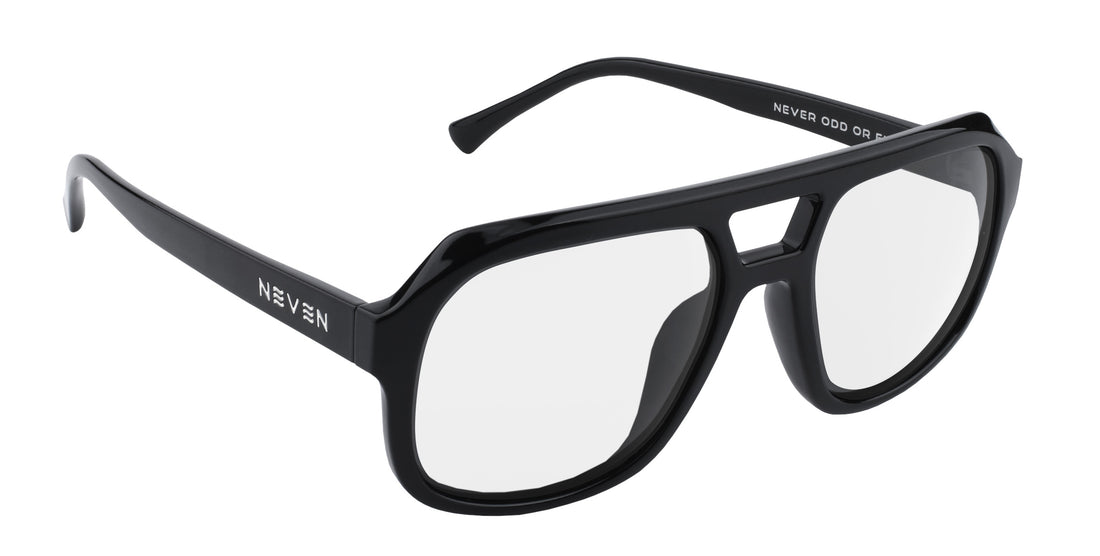 Helios black-rimmed prescription glasses from Neven Eyewear.