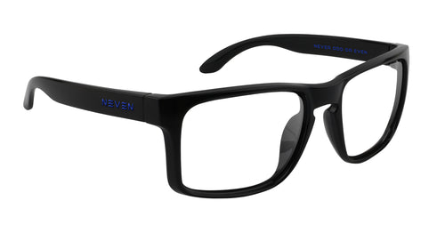 Blue Steel black rectangular prescription glasses from Neven Eyewear Pair name: Blue Steel Frame shape: rectangular.