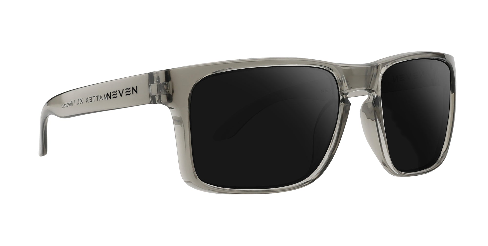 The Breakers Clear Rectangular prescription glasses with black lenses .