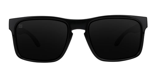 Mattex XL black rectangular polarized sunglasses with black lenses.
