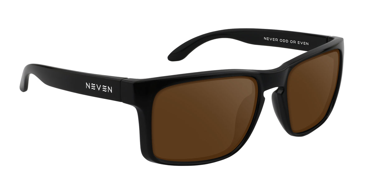 Doom Black rectangular polarized sunglasses from Neven Eyewear Pair name: Doom Frame shape: rectangular.